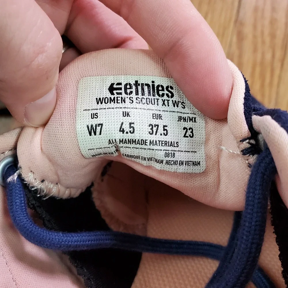 Etnies Scout XT Womens Lace Up Shoes Sz 7 Skate Skateboarding Casual Navy Blue